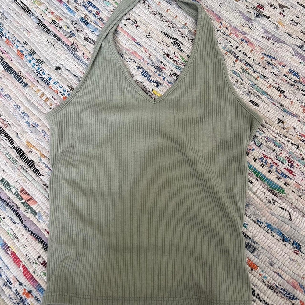 American Eagle Green Halter Top